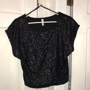 Sequin black shirt